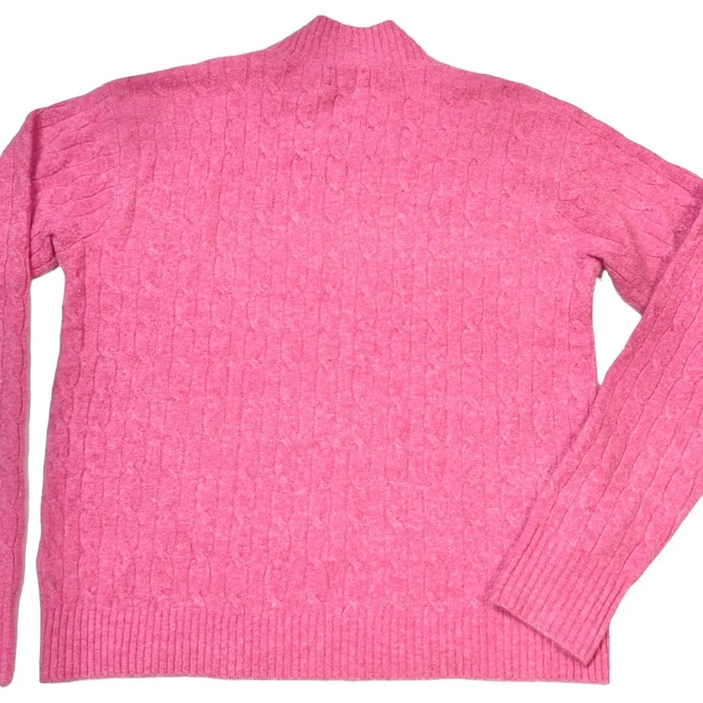 J. Crew Cable Knit Mock Neck Sweater